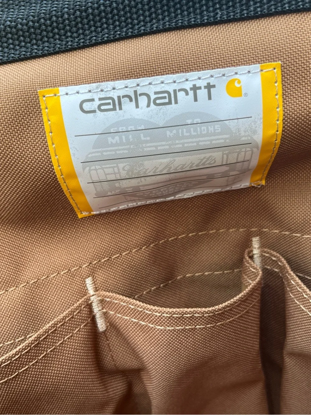 CARHARTT 14” Utility Tool Bag Brown 26 Pocket Heavy Duty Water Resistant Tote